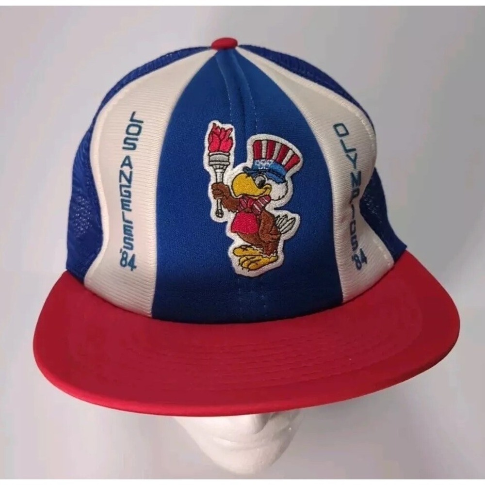 Sam The Olympic Eagle 1984 Los Angeles Olympics Trucker Snapback Hat Cap
